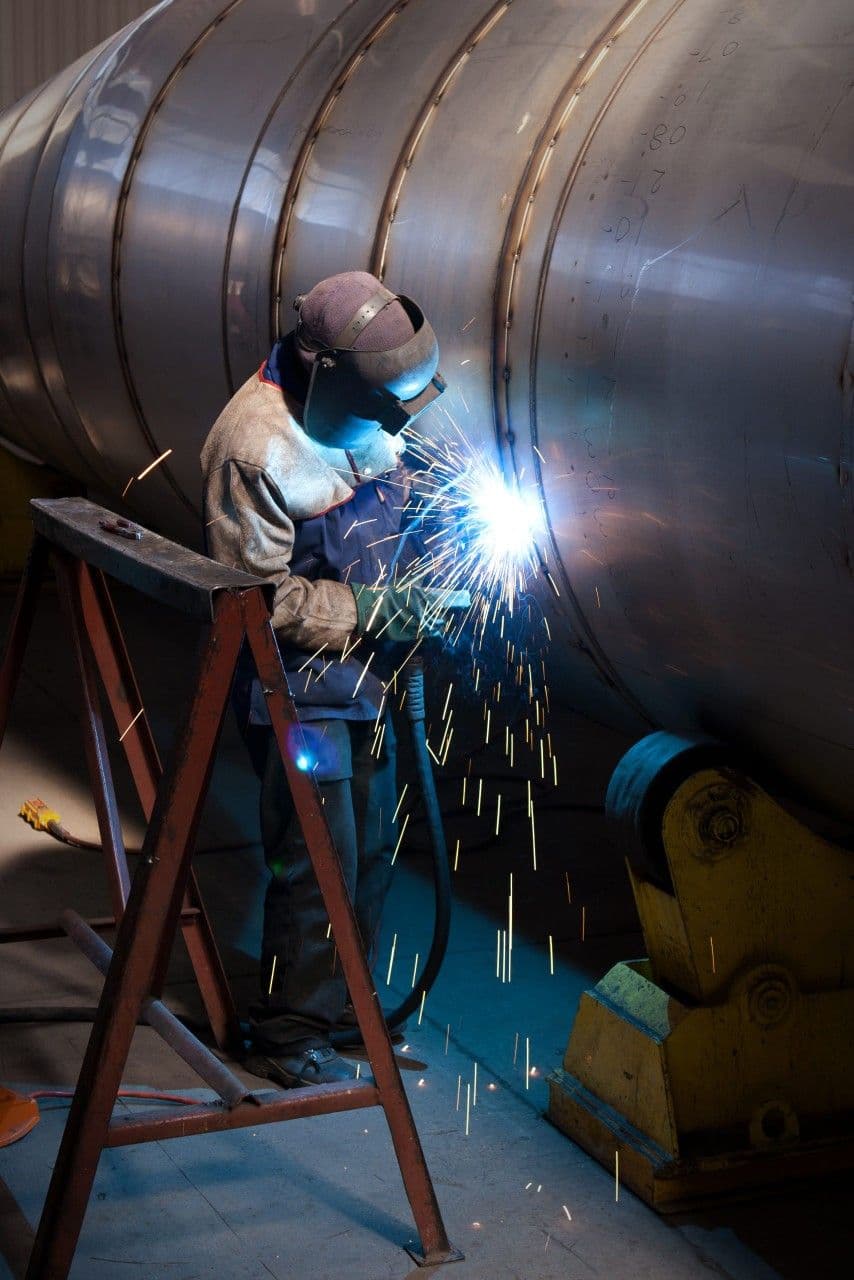 Student undergoing welding training at DPWAL academy